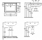 Раковина Villeroy & Boch Hommage 7101 75R1