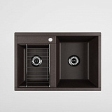 Мойка для кухни Aquaton Делия 78 DBL 2 чаши кофе 1A723132DE280