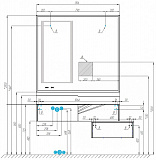 Зеркало Акватон Сакура 119x110 1A220002SKW80 с подсветкой