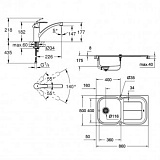 Комплект Grohe Eurosmart 31565SD0 Мойка кухонная K300 31563SD0 + Смеситель Eurosmart 33281002