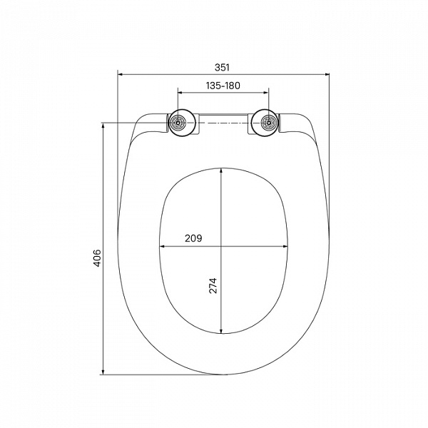 Сиденье для унитаза, soft close, дюропласт, IDDIS, ID 126 Dp Sc