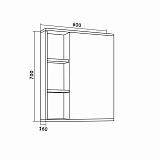 Зеркальный шкаф Grossman Форта 60 см 206003