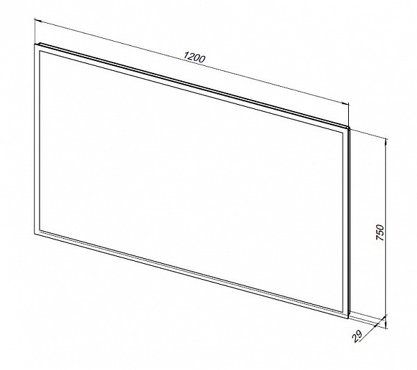 Зеркало Aquanet Оптима 120 белый матовый 00288968