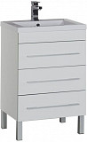 Тумба под раковину Aquanet Верона 58 белый (напольная 3 ящика) 00178253