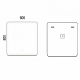 Зеркало-шкаф AZARIO Adriana 600х800 1Л с подсветкой