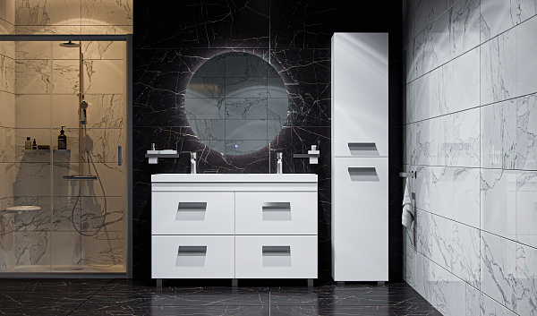 Тумба напольная Orlando 120, белый матовый