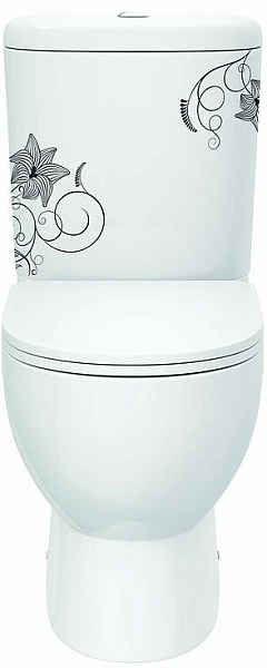 Напольный унитаз Sanita Luxe Art Flora с бачком и микролифтом ARTSLCC10040622