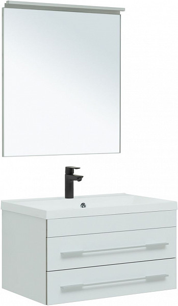 Тумба под раковину Aquanet Верона 75 New белый матовый 00272422