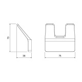 Крючок двойной, сплав металлов, Slide, IDDIS, SLIBS20i41