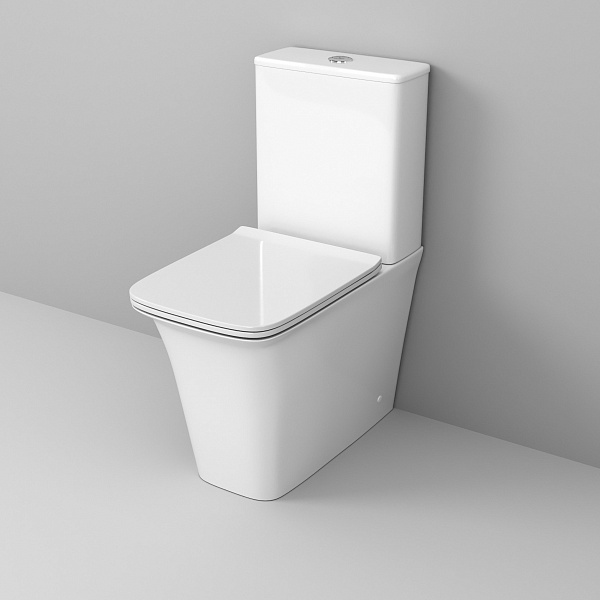 Унитаз Galaxy GR-4468S (620*345*800) напольный БЕЗОБОДКОВЫЙ с тонкой крышкой, 2 места