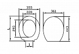 Крышка для чаши Roca Victoria Soft Close 801392004 с микролифтом, петли хром