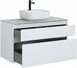 Тумба под раковину Aquanet Nova Lite 100 белый (2 ящика) 00242581