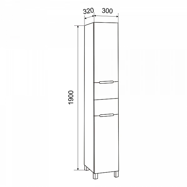 Пенал Emmy Вита 30 (Левый)
