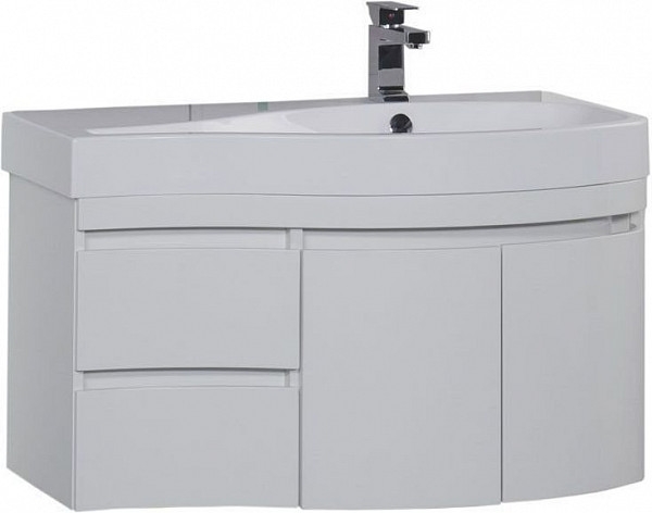 Тумба под раковину Aquanet Сопрано 95 R белый (2 дверцы 2 ящика) 00169633
