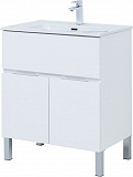 Тумба под раковину Aquanet Алвита New 70 1 ящик, 2 дверцы, белый матовый 00303901