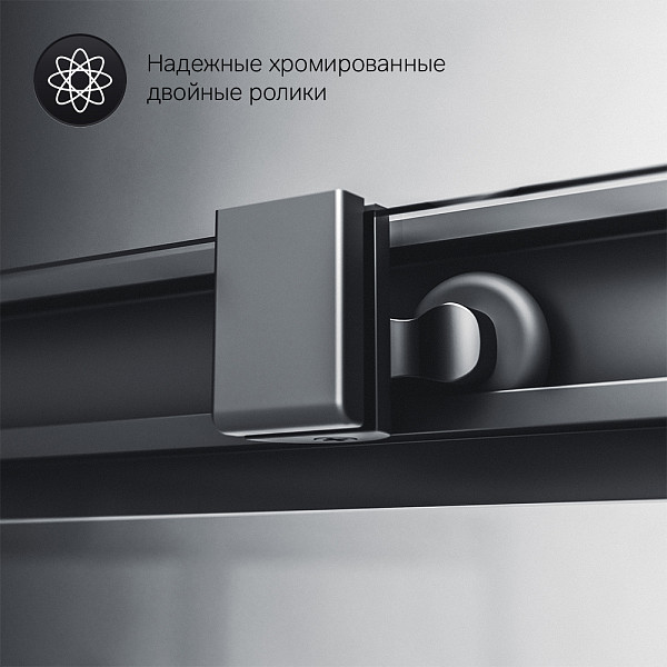 W93G-404-120290-BT Gem S Twin Slide 120x90. Душевое ограждение,120x90, профиль черный мат., стекло п