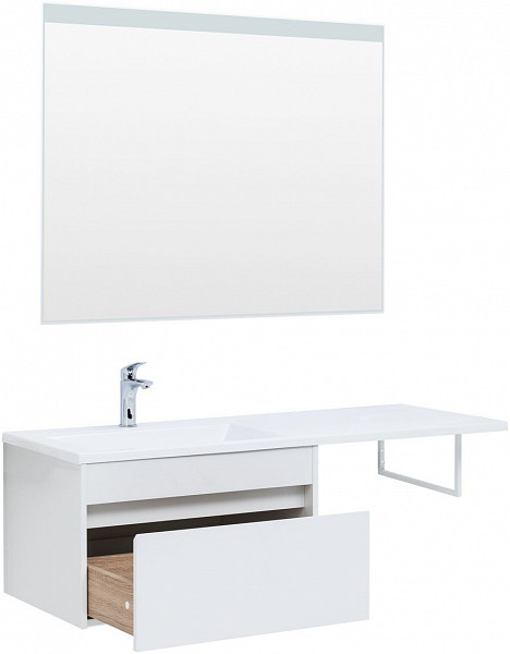 Тумба под раковину Aquanet Токио 68 белый (подвесная, 1 ящик) 00236917