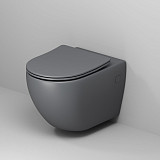 Унитаз GR-4411GMS Color (550*365*395) СЕРЫЙ МАТОВЫЙ подвесной БЕЗОБОДКОВЫЙ