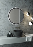 Зеркало Континент "Planet Black Led" D 700 с бесконтактным сенсором