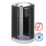 Душ.каб. NG-3512-14LBKTG (1200х800х2100-2400) низкий поддон(13см) стекло ТОНИРОВАННОЕ 3 места