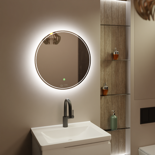 Skagern Зеркало с LED подсветкой и сенсором, D600 УНИВЕРСАЛЬНАЯ ПОДСВЕТКА