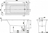 Акриловая ванна Villeroy & Boch Targa Plus Mono 150x70 с ножками в комплекте UBA150NES2V01+U99740000