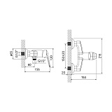 Смеситель для душа, Torr, IDDIS, TORSB00i03