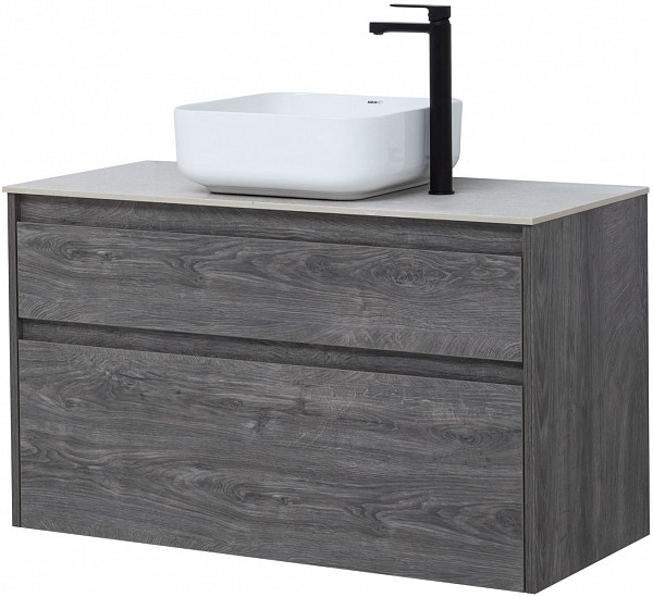 Тумба под раковину Aquanet Nova Lite 100 дуб рошелье (2 ящика) 00242582