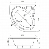 Акриловая ванна Vagnerplast Mini Catalina 125x125 VPBA125CTM3X-04