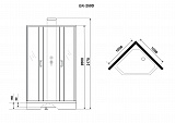 Душ.каб. GR250D (100*100*217) GROSSMAN ELEGANS 6 мест