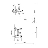 Смеситель для ванны с керамическим дивертором, Jeals, IDDIS, JEASBL2i10