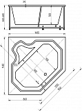 Акриловая ванна Aquatek  Лира 148x148 LIR150-0000032
