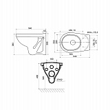 Чаша Santeri Унитаз подвесной Альфа 1.3255.9.S00.00B.0