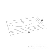 Умывальник мебельный, 80 см, 001, IDDIS, 0018000i28