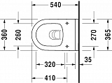 Подвесной унитаз Duravit  Starck 3 45270900A1 в комплекте с сиденьем Soft Close