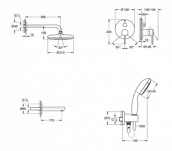 Душевая система Grohe Essence 119699