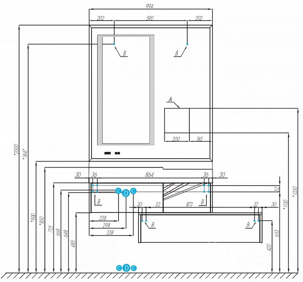 Комод Акватон Сакура 100 см 1A234803SKW80