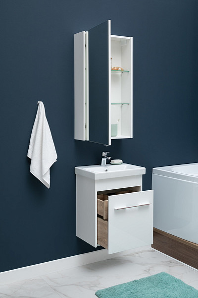 Зеркало-шкаф Aquanet Августа 50 белый 00210007