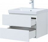 Тумба под раковину Aquanet Беркли 60 белый глянец (2 ящика) 00302349