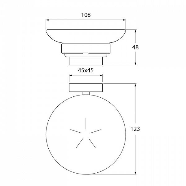 Мыльница, матовое стекло, латунь, Edifice, IDDIS, EDIMBG0i42