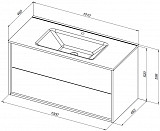 Тумба под раковину Aquanet Lino 100 (Flat) дуб веллингтон 00287545
