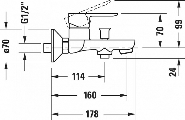 Смеситель для раковины Duravit  A.1  A15230000010