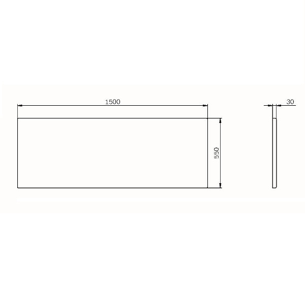W84A-150-070W-P Func панель фронтальная для ванны 150х70