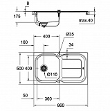 Мойка кухонная Grohe K300 31563SD0