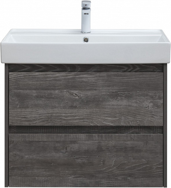 Тумба под раковину Aquanet Nova Lite 75 дуб серый (2 ящика) 00287890