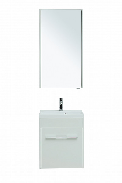 Тумба под раковину Aquanet Августа 50 белый (ручки хром) 00274140