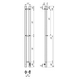 Полотенцесушитель электрический Point Гермес PN13812 П3 80x1200 диммер справа, хром