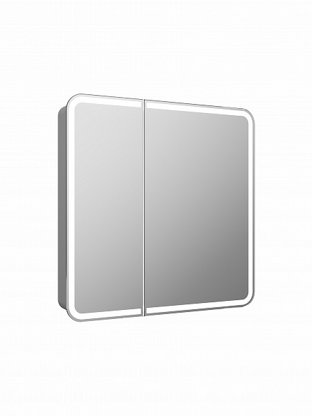 Зеркало-шкаф Континент "Elliott LED" 800х800 с датчиком движения, розеткой