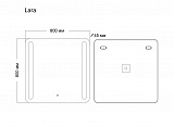 Зеркало LARA (800*800*45) LED с сенсорным выключателем и гравировкой