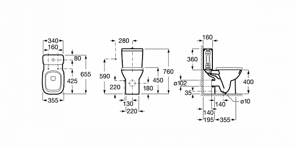 Унитаз (чаша) Roca Debba напольный 342997000